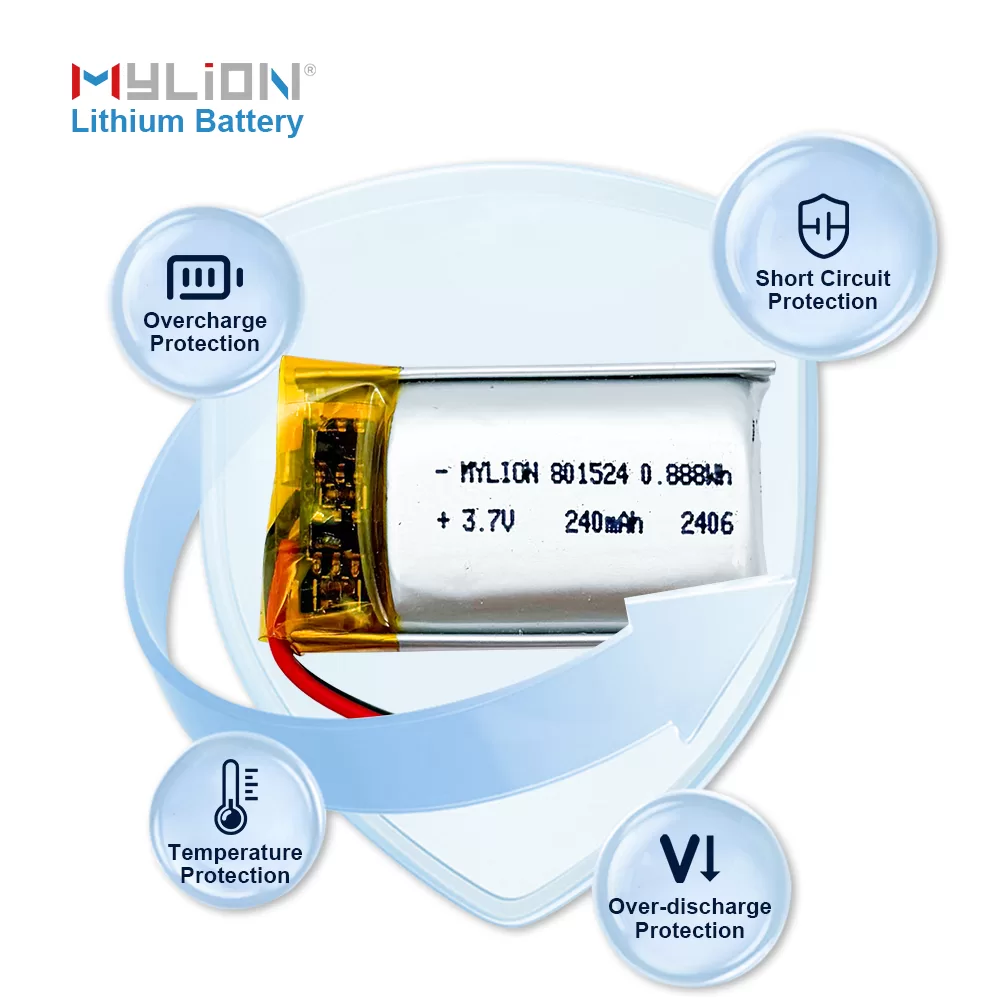 3.7V 240mAh Lithium Polymer Cell with Overcharge & Short Circuit Protection - Image 3
