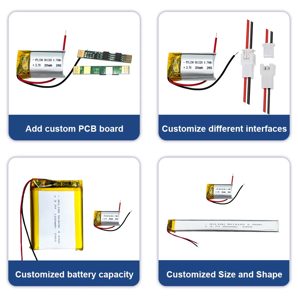 3.7V 200mAh Lithium Polymer Battery for Consumer Electronics – Slim Design - Imagen 5