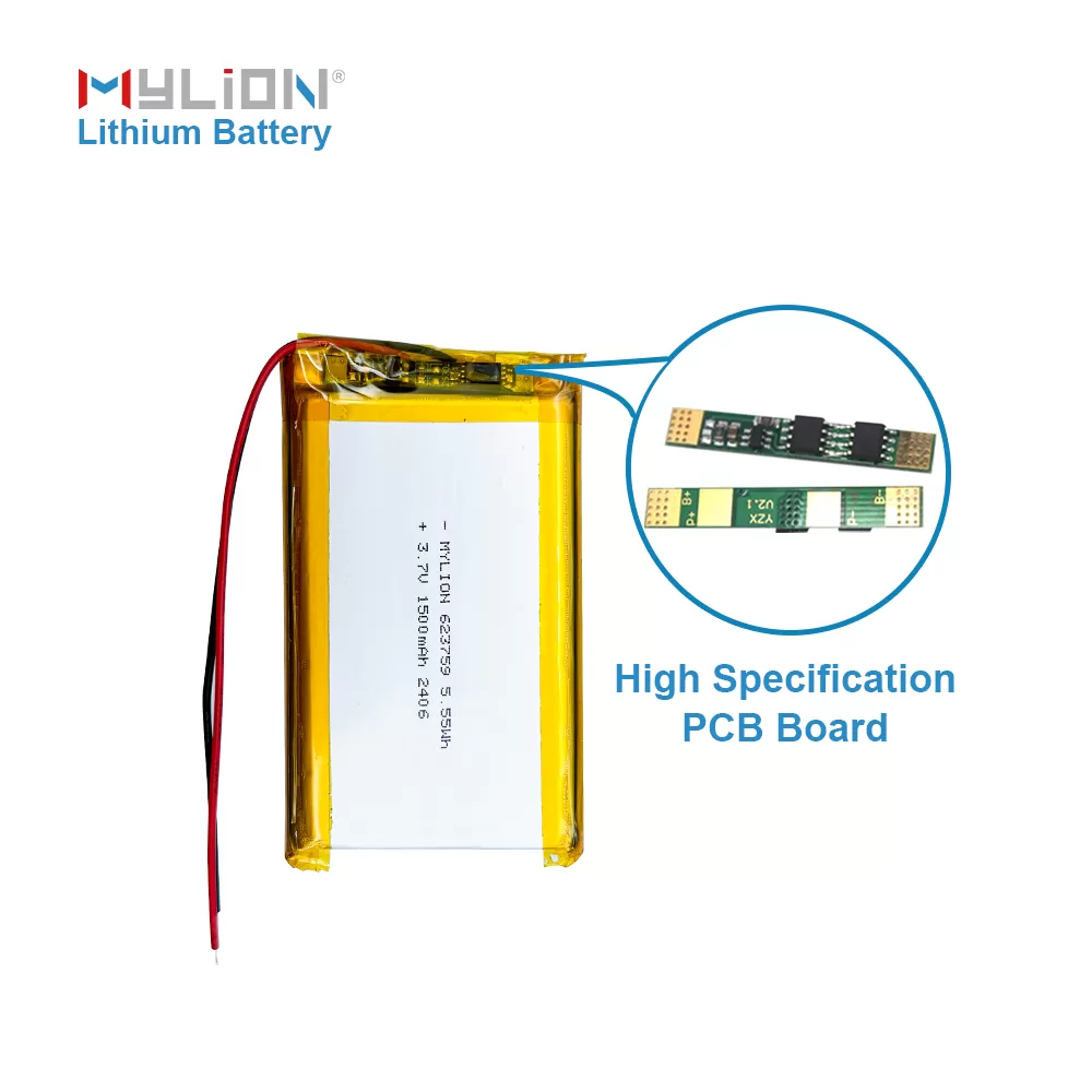 3.7V 1500mAh 623759 5