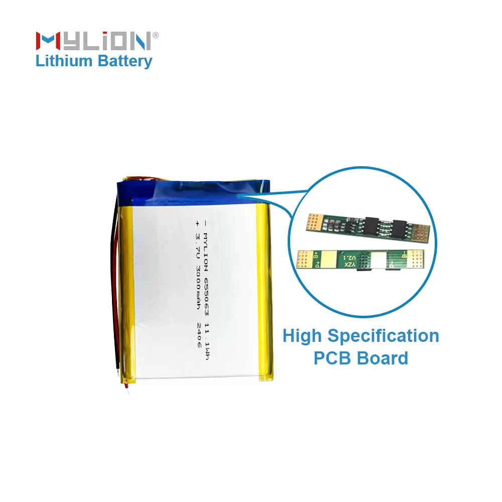 Lithium Polymer Battery 3.7V 3000mAh Model 655063 - Image 5