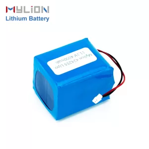 Mylion 11.1V 4000mAh Lithium Polymer Battery Blue PVC Case Ideal for Bluetooth and Consumer Electronics