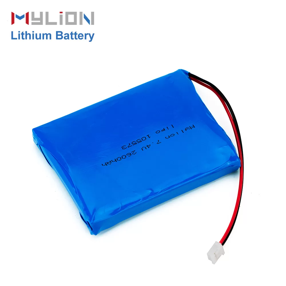 Mylion 7.4V 2600mAh Lithium Polymer Battery Blue PVC Case for Bluetooth and Consumer Electronics - Image 4