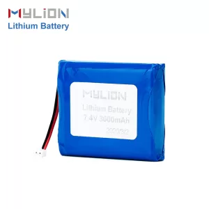 Mylion 7.4V 3000mAh Lithium Polymer Battery Blue PVC Case for Bluetooth and Consumer Electronics